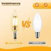 Pack of 10 E14 LED Bulbs - NETTLIFE - C35 Edison - 4W - 2700K Warm White - Non-dimmable