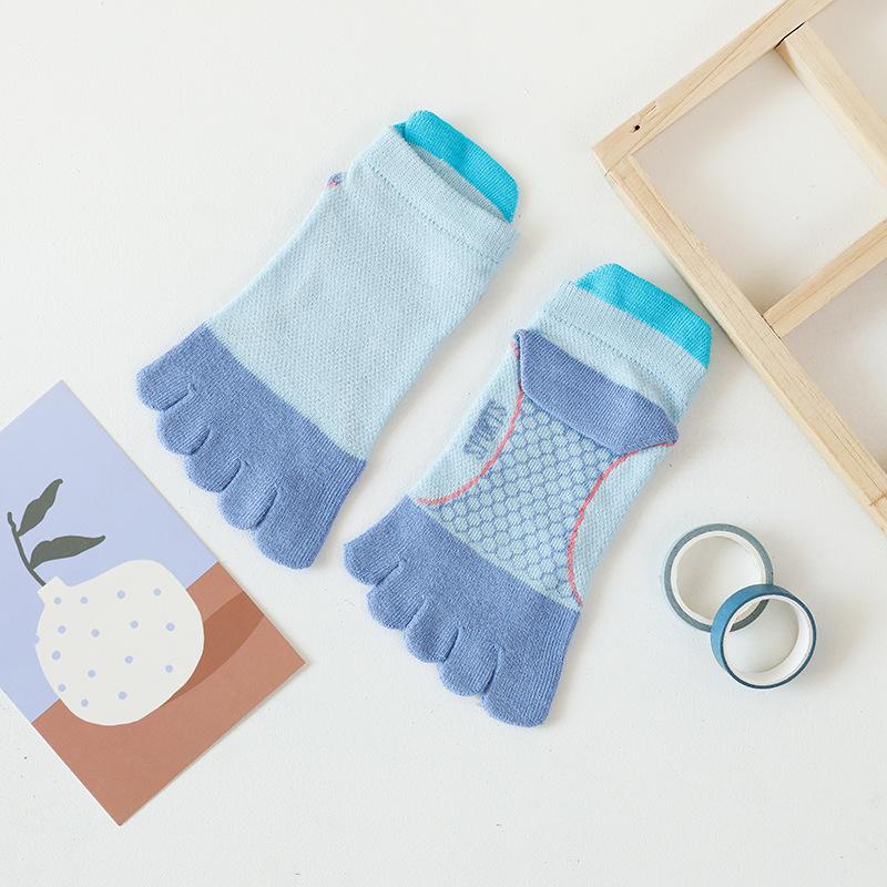 5 Paar Kinder Sport Kurzsocken mit Zehen Mesh Atmungsaktiv Schweißableitend Deodorant Gestrickte Baumwolle Baby Jungen Mädchen 5 Finger Knöchelsocken