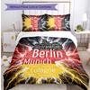 Germany Football Printed Bedding 3 Piece Set Cozy Breathable Bed Cover Set as Housewarming Holiday Gift