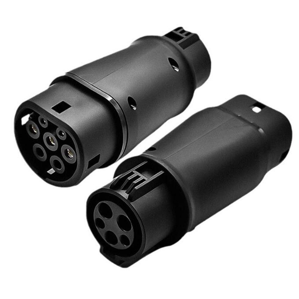 EV Chargers Connector Type 1 To Type 2 Adapter SAE J1772 To IEC62196 Electric Vehicle Charging Adapter