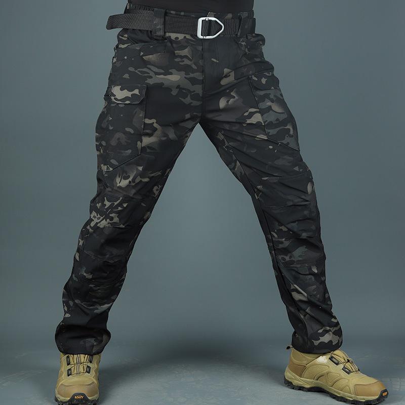 ix7 Men's Fleece-Lined Waterproof Windproof Winter Pants - Warm, Casual Cargo Style for Outdoor Activities