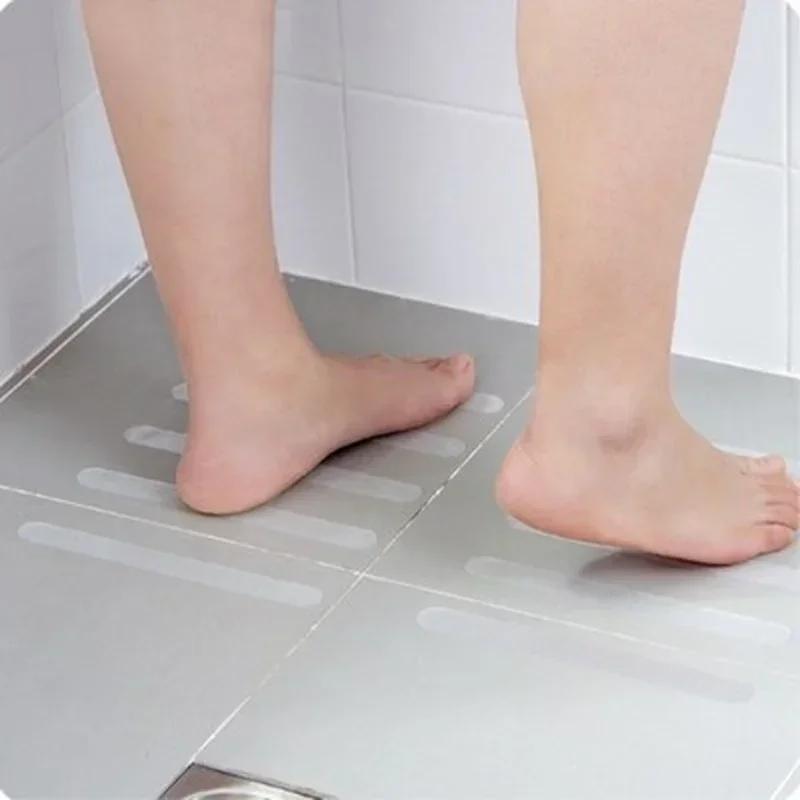 New 5Pcs Set Anti Slip Bath Mat Grip Stickers Non Slip Shower Strips Flooring Safety Tape Mat Pad Eco-Friendly Bathroom Rug
