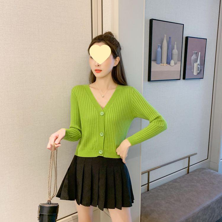Korean Style 2025 Knit Cardigan: Versatile Long Sleeve Sweater for Spring & Autumn