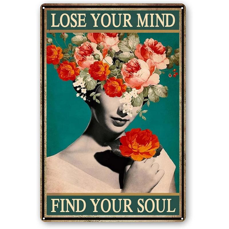 Metal Tin Signs Be Kind To Your Mind Wall Posters Plaque Sign Vintage Iron Painting Decoration for Home Cafe Bathroom Club Ba
