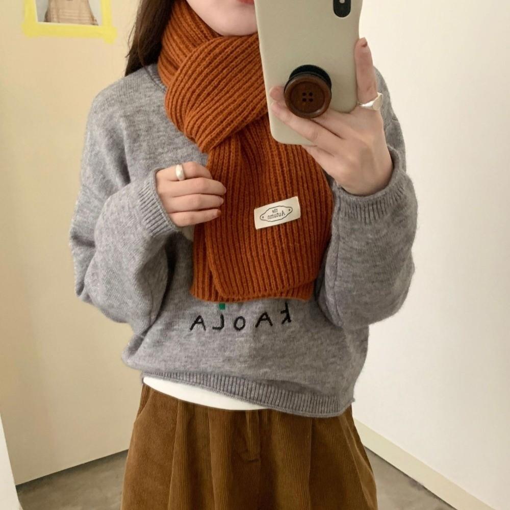 Thicken Women Knitted Scarf Windproof Long Scarves Vintage Wrap Shawls