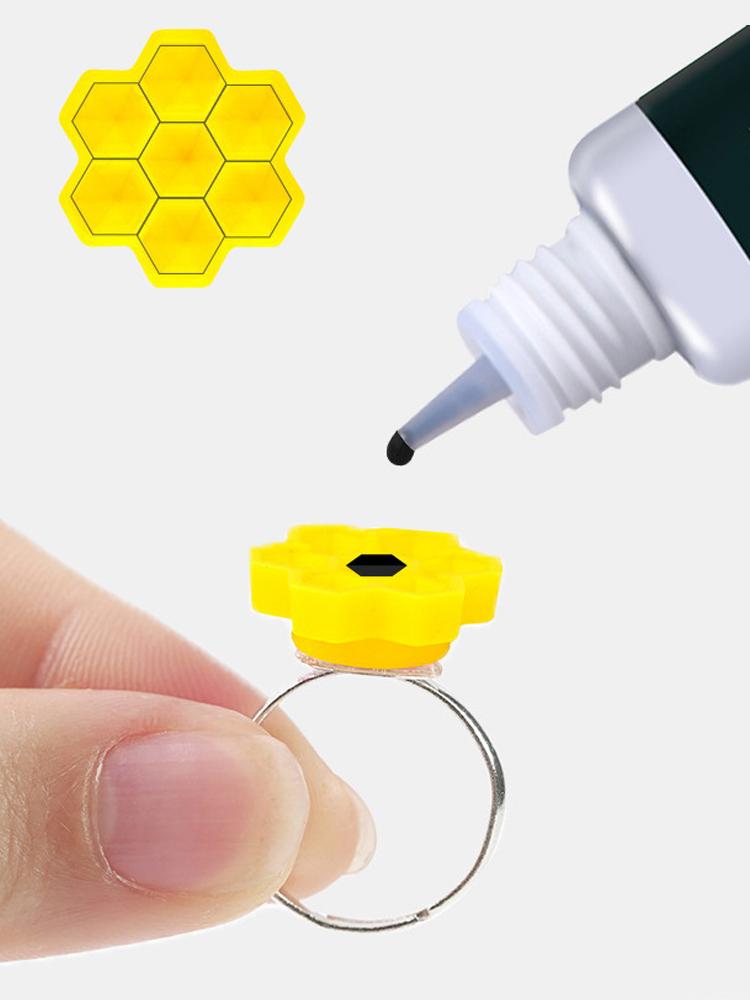 100PCS False Eyelash Extension Blooming Cup Glue Holder Honeycomb Shaped Eyelashes Accessories Lashes Supplies