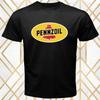 Penzoil Oil Racing Team Car Men Black T-Shirt Size S 3XL