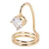 Women Finger Nail Ring Rhinestone Fingernail Ring Decoration for Women Lady Girls3059 Gold