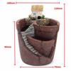 Air Garden Potted Micro Landscape Succulent Planter Novelty Resin Ornament Brown 13x10x10cm
