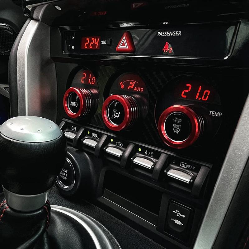 Air Conditioning AC Knob Cover for Subaru BRZ Toyota 86 GT86 2013-2020 Volume Button Switch Ring Trim Accessories
