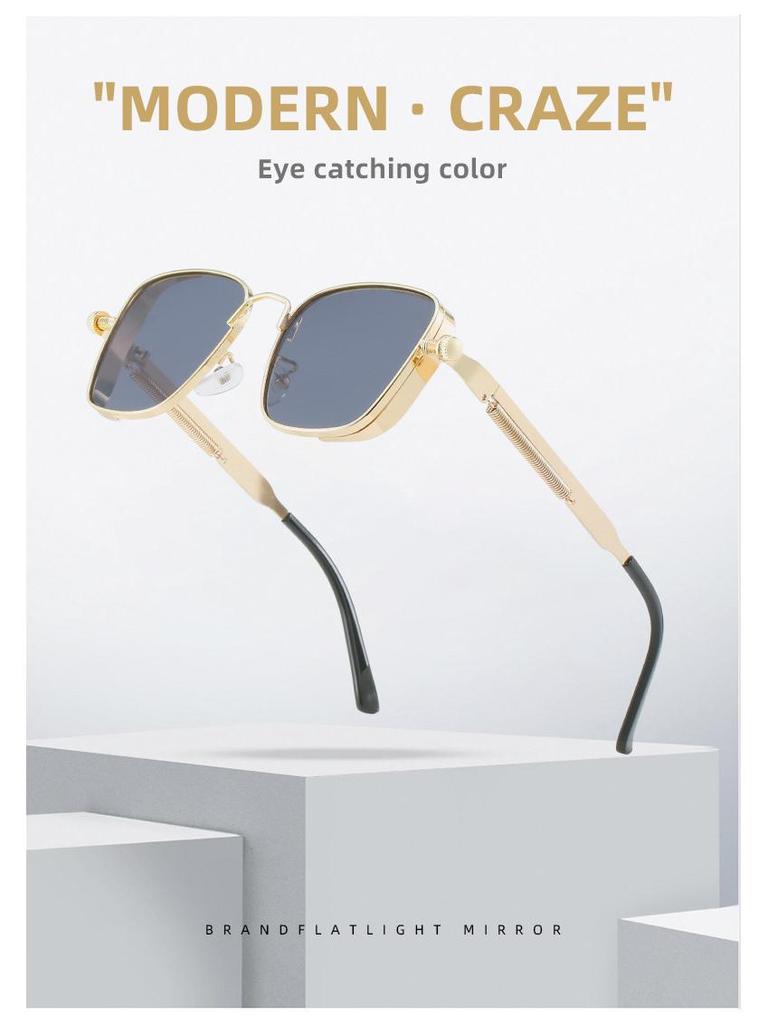 Steampunk Retro Square Metal Sunglasses 2025: Universal Style for Europe & America