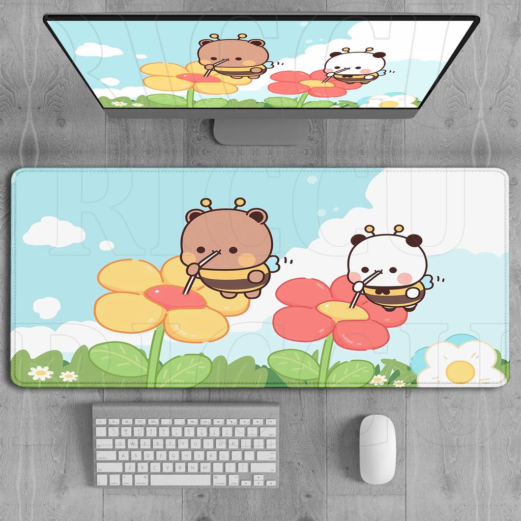 BuBu DuDu Natural Rubber Mouse Pad carpet Cute HD Desk Mat Extended Gaming Keyboard Mats Large PC Accessories XXL Gamer Mousepad