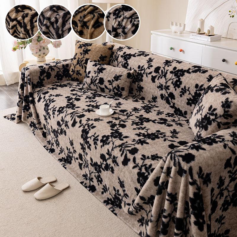 

1PC-Advanced Rabbit Plush Sofa Towel New Winter Light Luxury Plush Cushion Living Room Sofa Towel 180X130cm