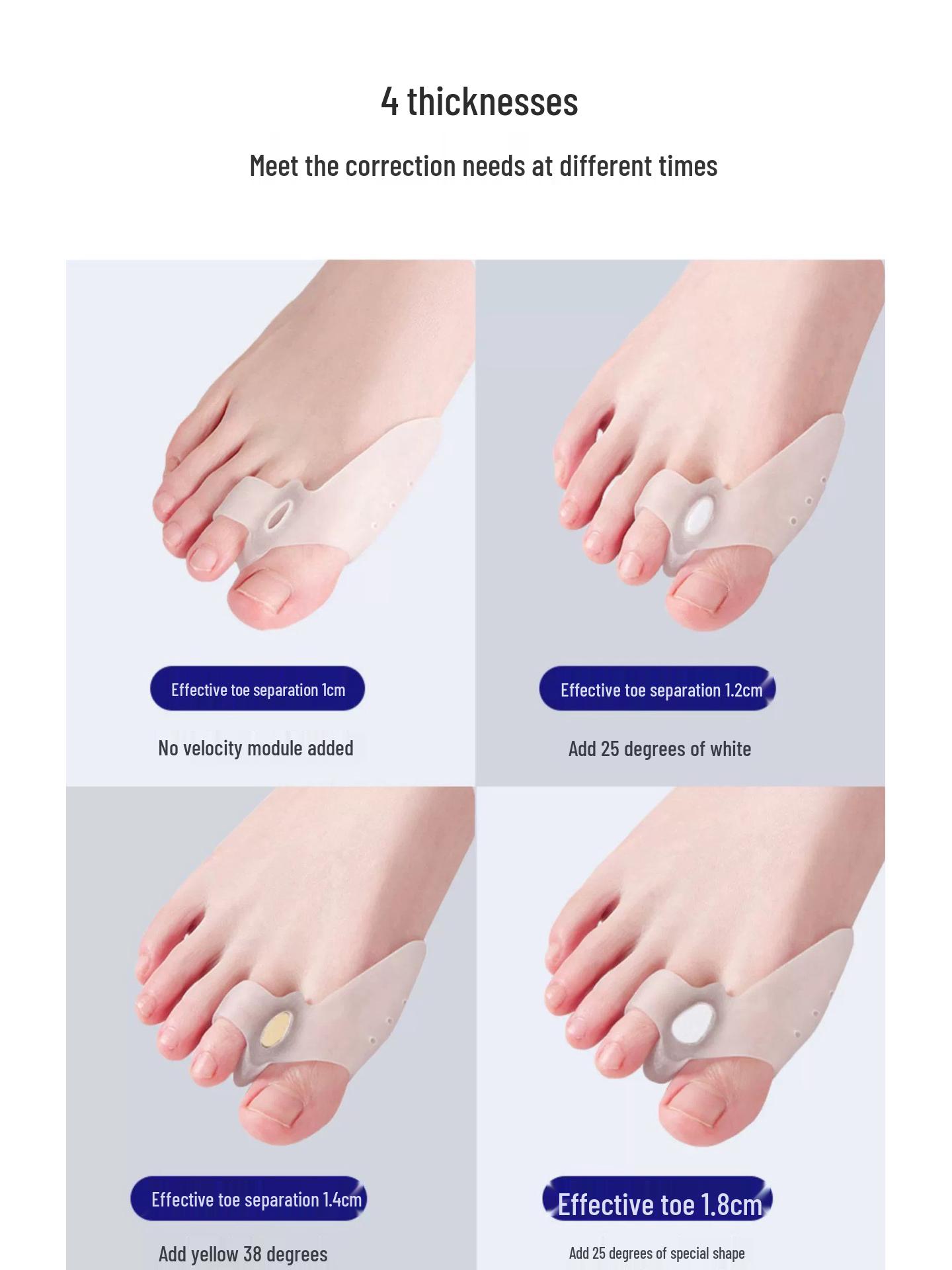 

Регулируемый SEBS корректор косточки большого пальца стопы и разделитель пальцев для ежедневного использования One Size