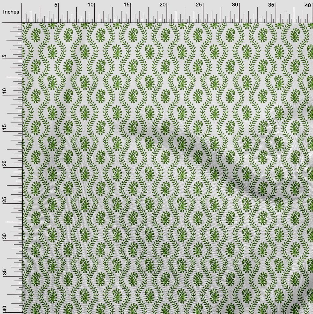 oneOone Georgette Viscose Light Green Fabric Block Sewing Craft Projects Fabric Prints By Yard 42 Inch