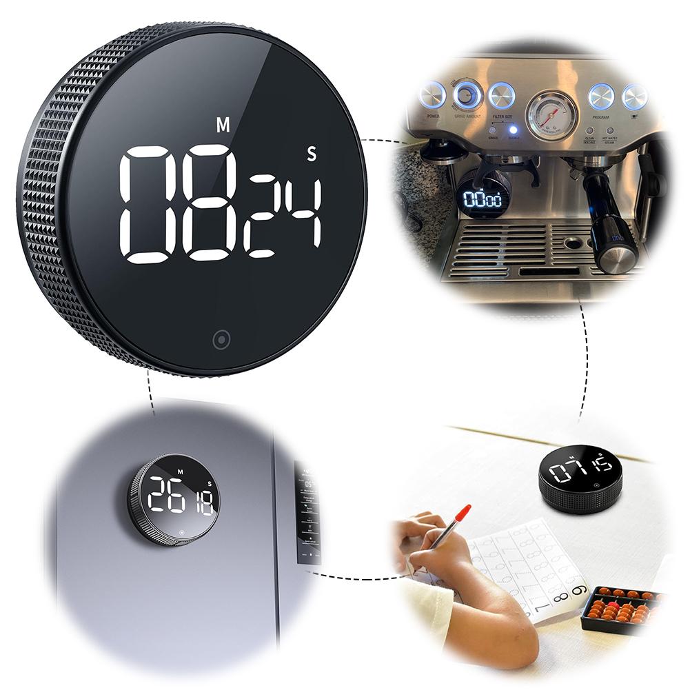 Kitchen Timer Multi-Function LED Magnetic Timer Rotating Electronic Timer Large Number Display Cooking Timer for Cooking Baking China Mainland