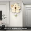 Jiu Jiuda Cream Style Floral Wall Clock