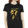 DC Comics Womens/Ladies Black Adam Golden Bolt Chest Cotton Boyfriend T-Shirt