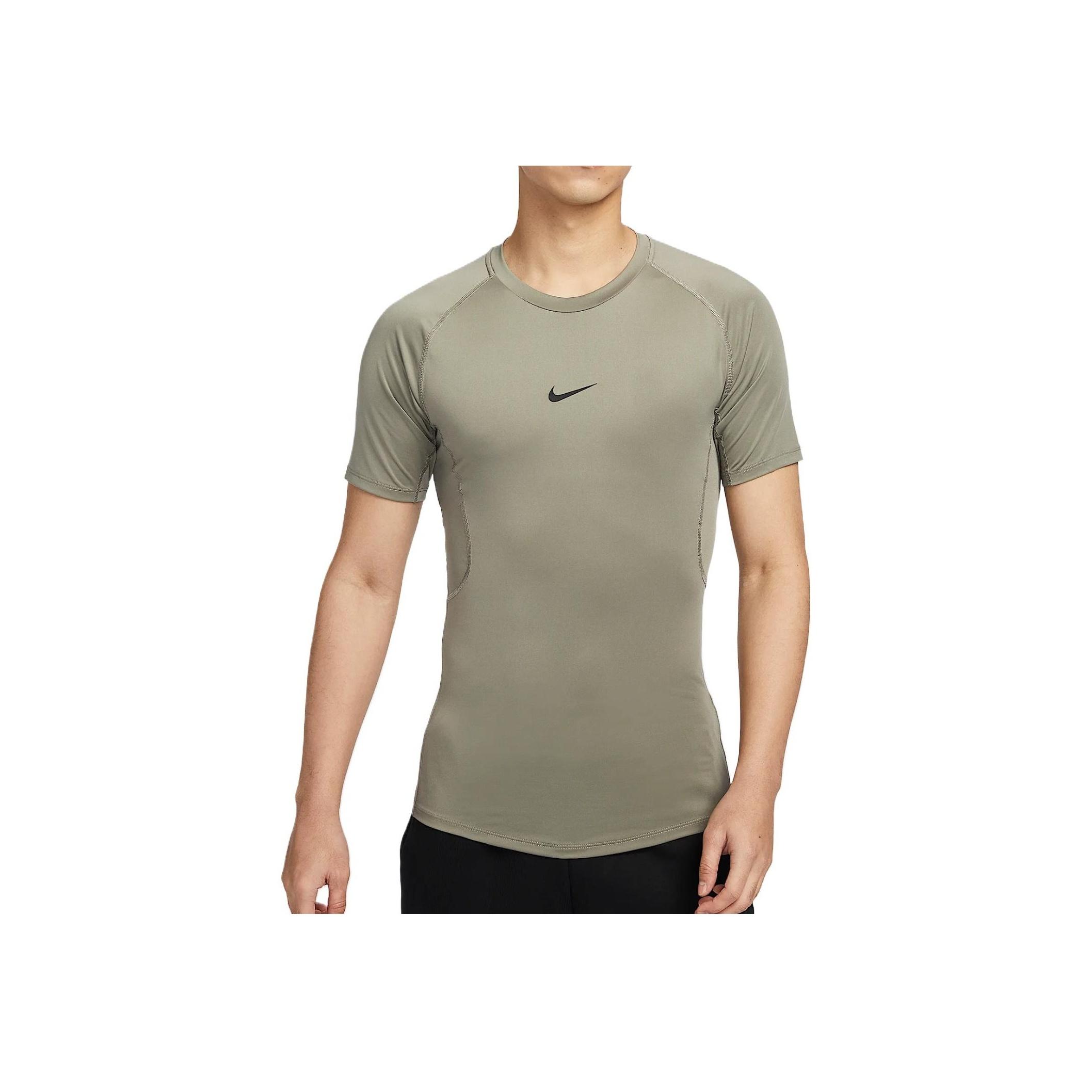 Nike Men s Pro Dri-FIT Tight Fit Short-Sleeve Training Top  Oil Green  FB7933-320 M