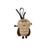 Cartoon Cockroach Plush Keychain Ornament - Cute DIY Bag Decoration with Beaded Chain