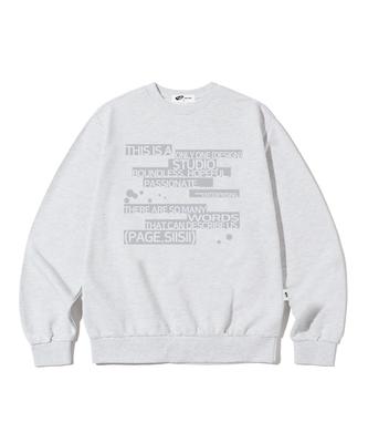 Sudadera con Estampado de Cuadros Cuadrados PAGESIISII Blanco Melange