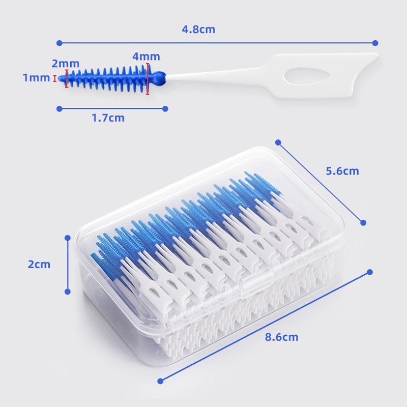 Interdental Cleaning Toothbrushes - 150 Pieces Soft Rubber Floss Picks for Adults & Kids