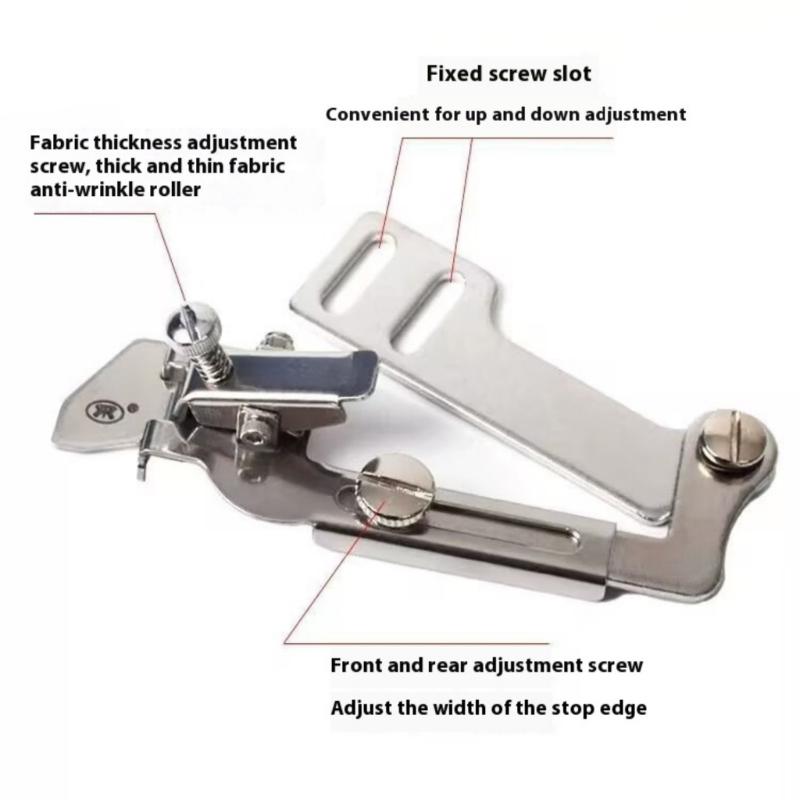 Edelstahl-Saumassistent mit Kantenführung Haushalts-Nähzubehör für Professionelle Nähmaschinenprojekte