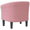 Vidaxl Club Armchair, Pink, Upholstered In Velvet