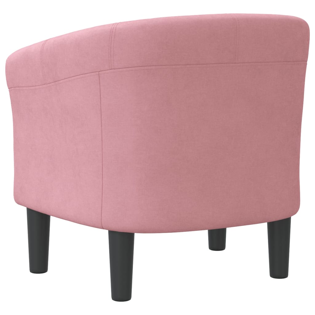Vidaxl Club Armchair, Pink, Upholstered In Velvet