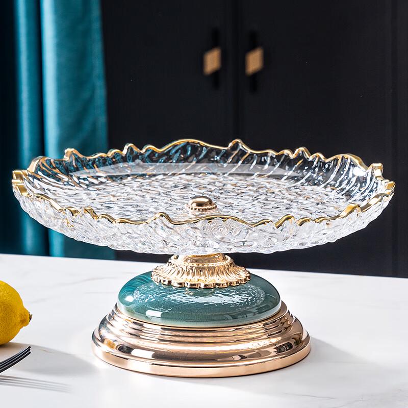 Yode Роскошная Золотая Кайма Хрустальная Стеклянная Фруктовая Тарелка