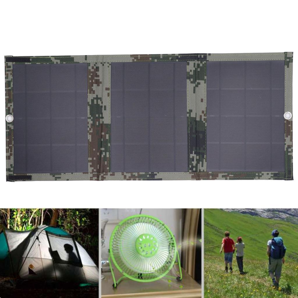 Foldable Solar Power Panel 21W Lightweight Portable Space Saving Waterproof Solar Charger Panel for