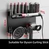 Hair Dryer Curling Iron Holder for Dyson Wall Perforation-free Storage Rack Bathroom Organizer for Dryer Dyson Wall Storage Rack