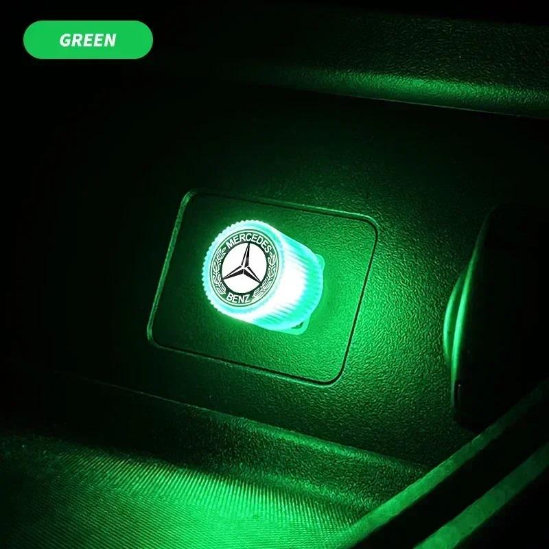 AABIH1 Car Mini USB LED Ambient Light Decorative Atmosphere Lamps For Mercedes Benz W220 W205 W211 W212 GLC GLS AMG W203 Accessories