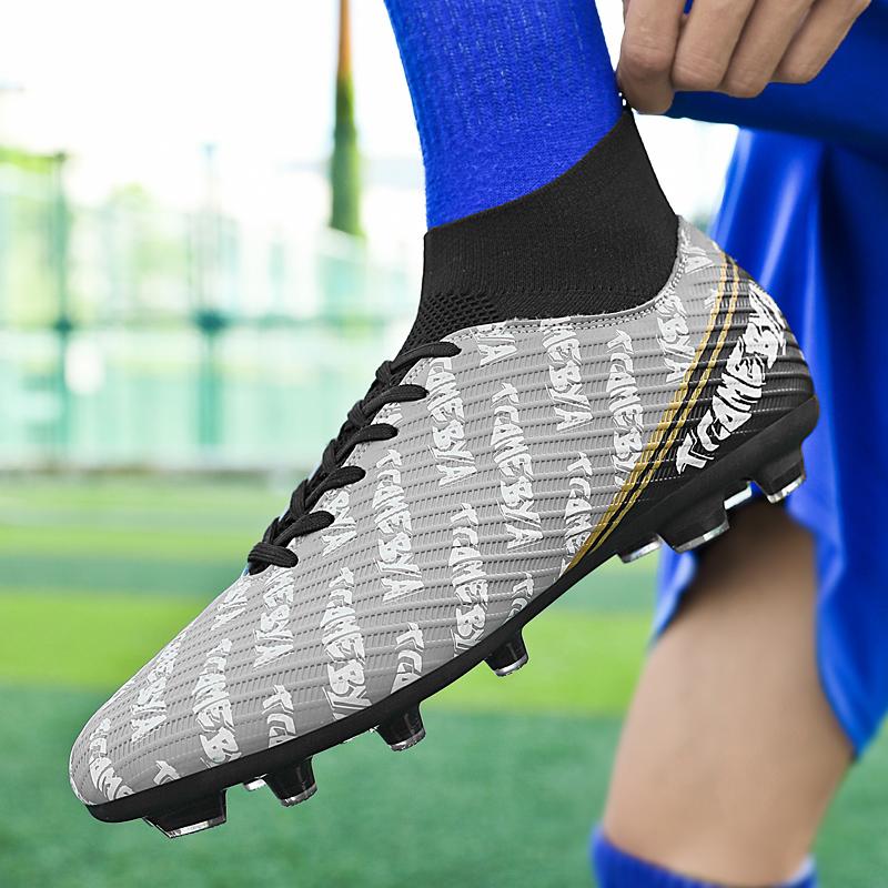 31-48 Dětské fotbalové boty Vysoké pánské sportovní kopačky s dlouhými nehty Velké sportovní kopačky pro mládež