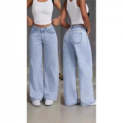 2026 Womens Straight Leg Jeans Casual Daily Solid Color Fashion Trousers