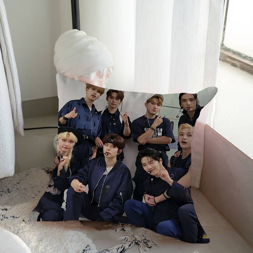 Kpop S-Stray K-Kids Cushion Cover Pillowcase Upholstery Sofa Throw Pillow Home Decor Pillowcas
