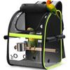 Pecute Bird Carry Bag for Carrying Backpack for Easy To Carry with Visible Height Adjustable Waterproof Bird Cage for and Evacuation Parakeets, Birds,