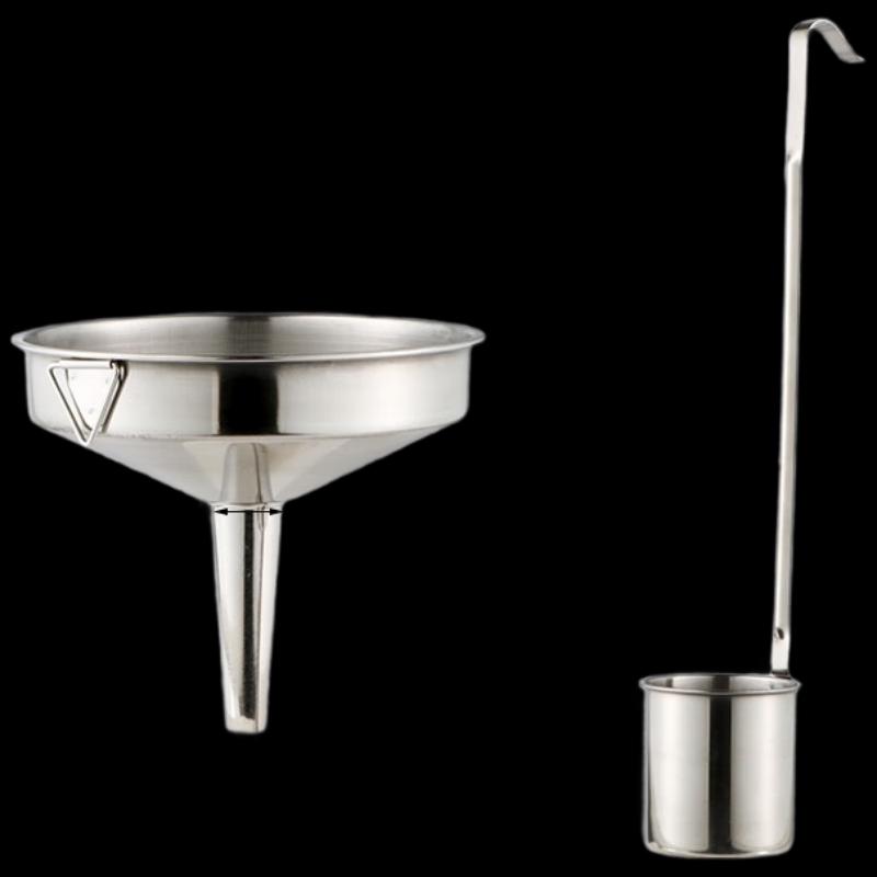 Stainless Steel Flat Handle Wine & Oil Dipper Set