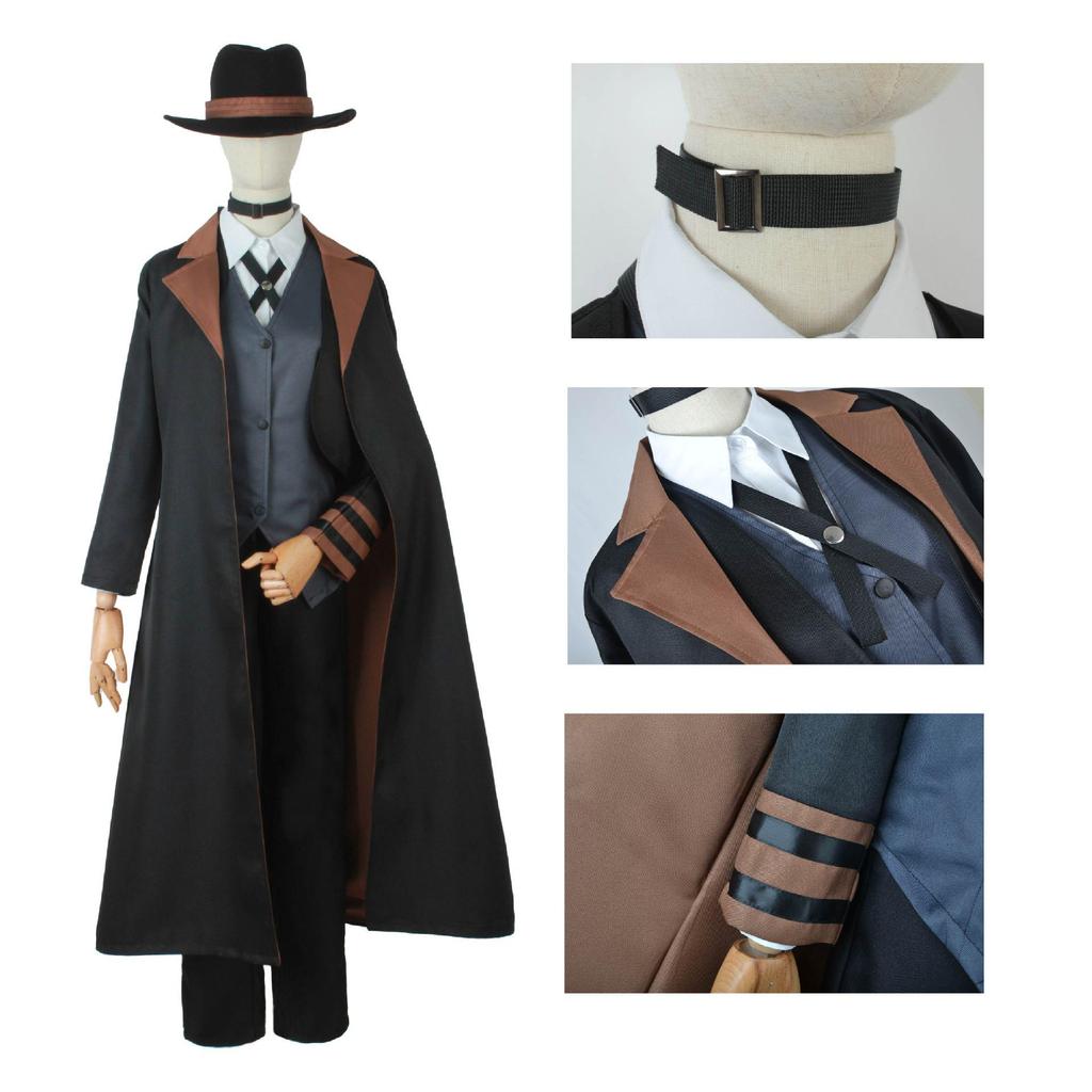 Bungo Stray Dogs Yosano Akiko, Dazai Osamu, and Nakahara Chuuya Cosplay Costume Set