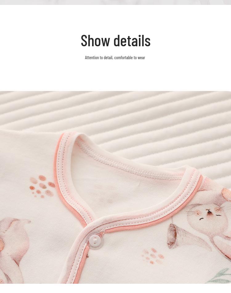 Novorozenecká chlapecká a dívčí dvoudílná sada dlouhého spodního prádla - Podzimní/zimní pyžamo