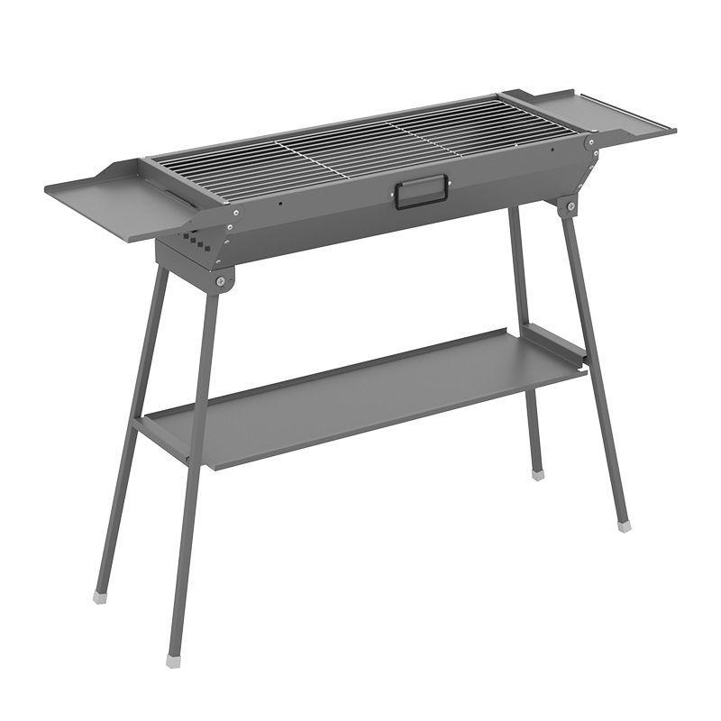 Tragbares faltbares Grillset: Verdickter Holzkohlerost für Picknicks im Freien
