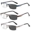 Fashion Photochromic Multifocal Presbyopia Glasses Ultra Light Anti Blue Light Eyewear 0 To +4 0 Comfortable