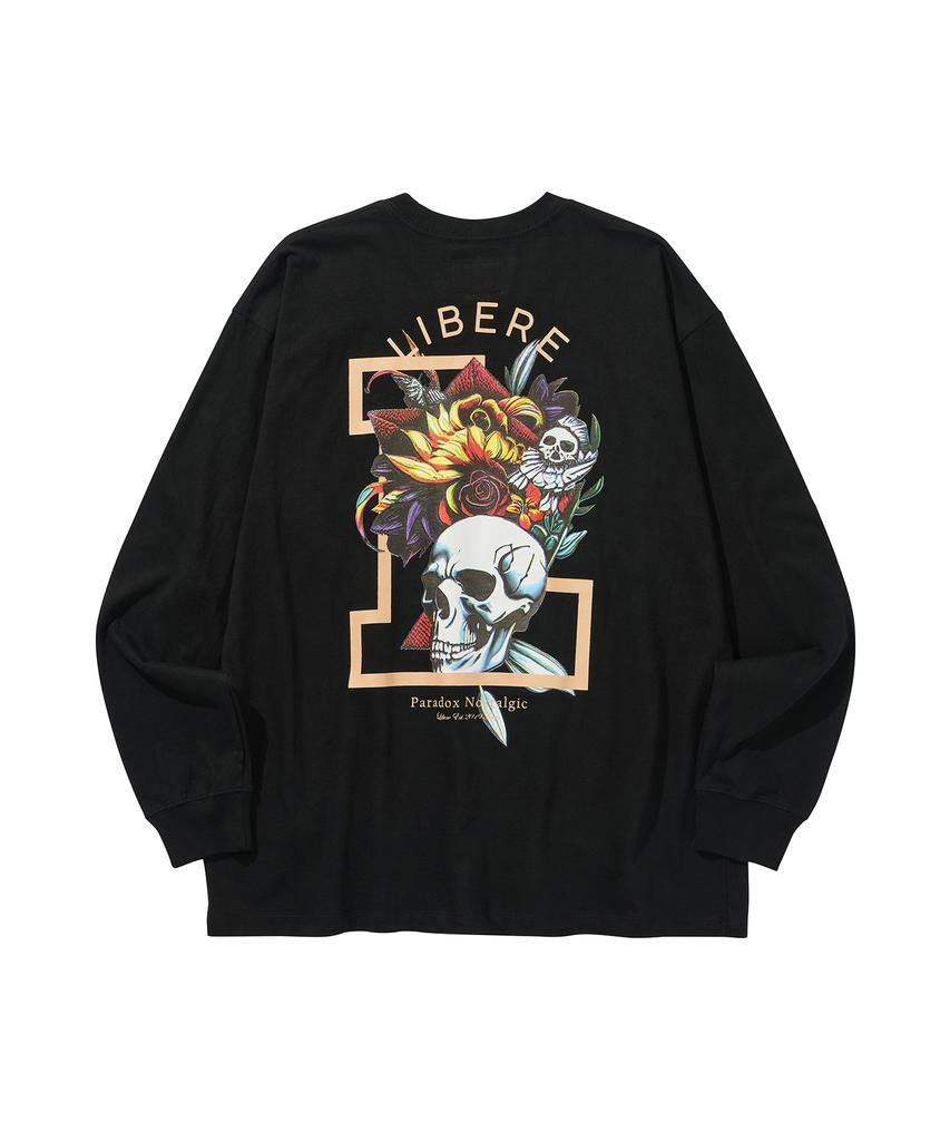 LIBERE Flower Long Sleeve Tee / Black
