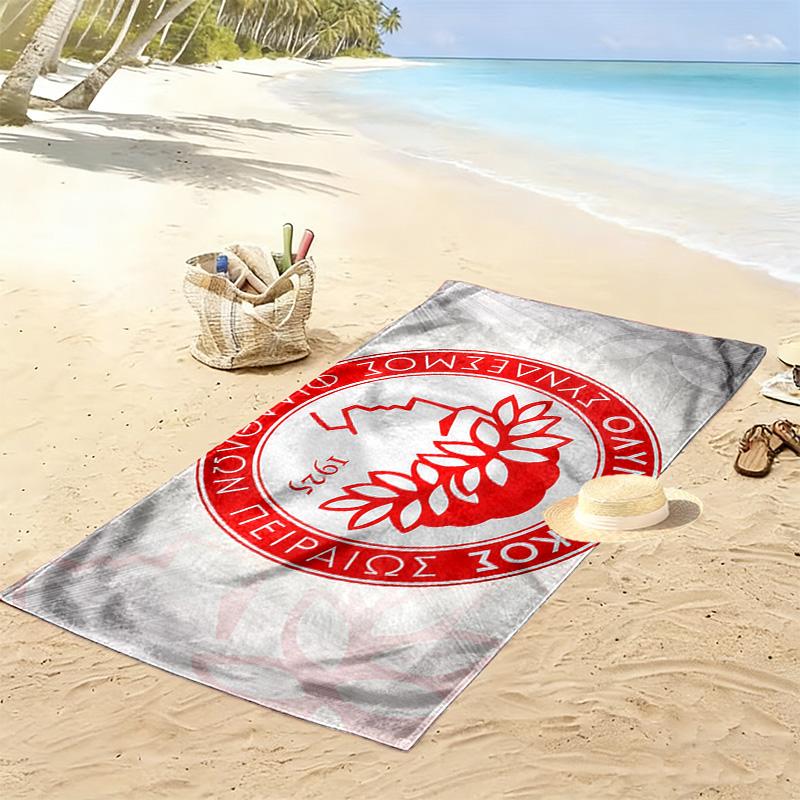 Olympiacos F.C.2 Print Strandtuch, Großes Weiches Schnelltrocknendes Handtuch für Strand Camping Schwimmen