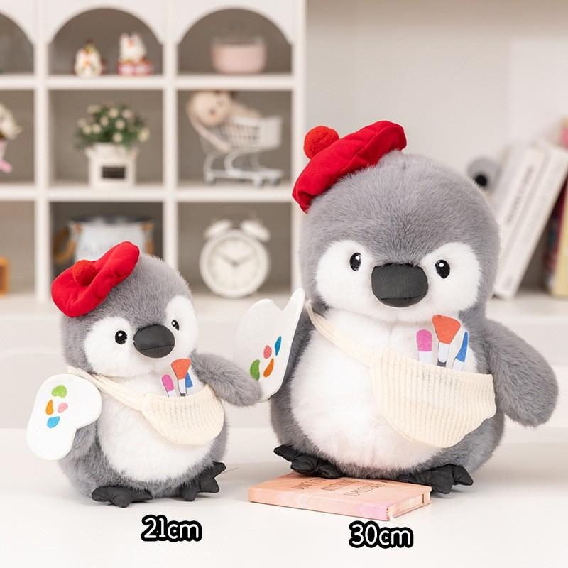 Cartoon Penguin Plush Toy With Polyester Fiber Filling For Childrens Gift And Room Decor