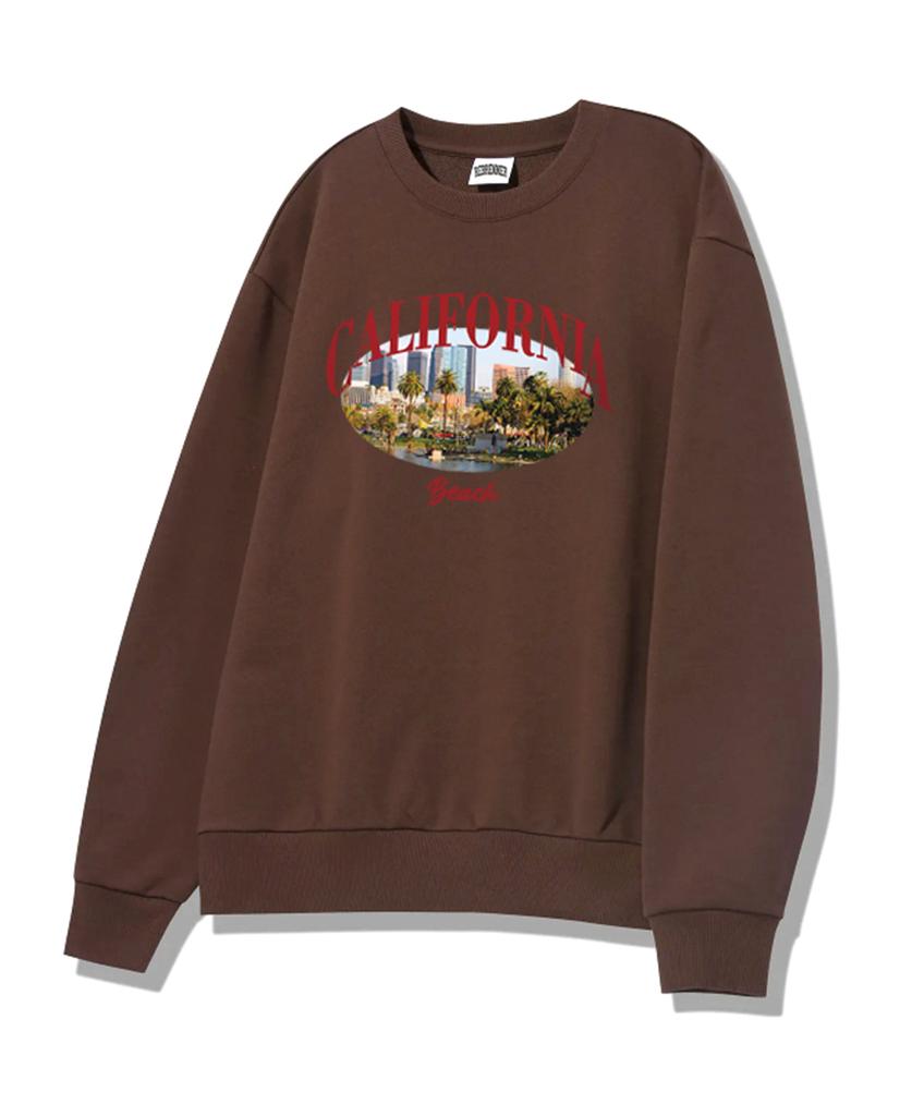 REBRENNER Dtf California Beach Sweatshirt White Melange