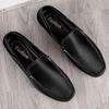 Men Casual Shoes Breathable Genuine Leather Loafers Luxury Brand Business Office Shoes For Men Driving Moccasins Slip On Flats