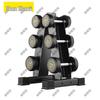 Shunshunni 50kg Rubber Coated Dumbbell Set with Rack