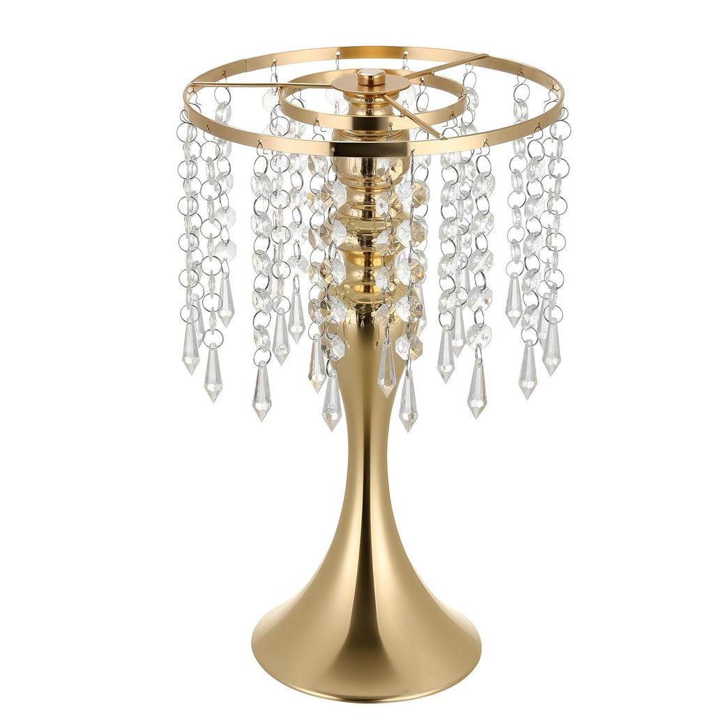 20 PCS Wedding Flower Vase, 33.5 cm Tall Flower Table Centerpieces, Crystal Banquet Vases Easy Installation, Electroplated Finish, Versatile