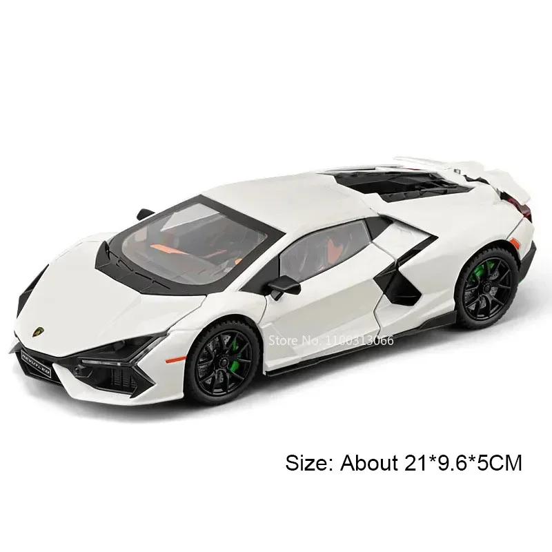 

1:24 Lambor Revuelto Toy Cars Model Alloy Diecast with Light Sound Miniature Supercar Wheel Pull Back Vehicles Interactive Toys
